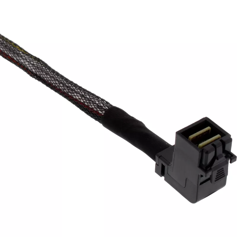 InLine Mini SAS HD -kaapeli, SFF-8643 kulmaliitin - 4x SFF-8482 + virta, 0,5 m