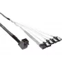InLine Mini SAS HD -kaapeli SFF-8643 kulmaliitin - 4x SATA + sideband 0,5 m