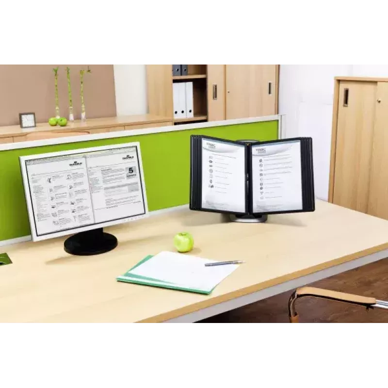 Durable Sherpa Style Table 10 asiakirjatelinekaruselli pöytäteline 10 A4-näyttöpaneeleille
