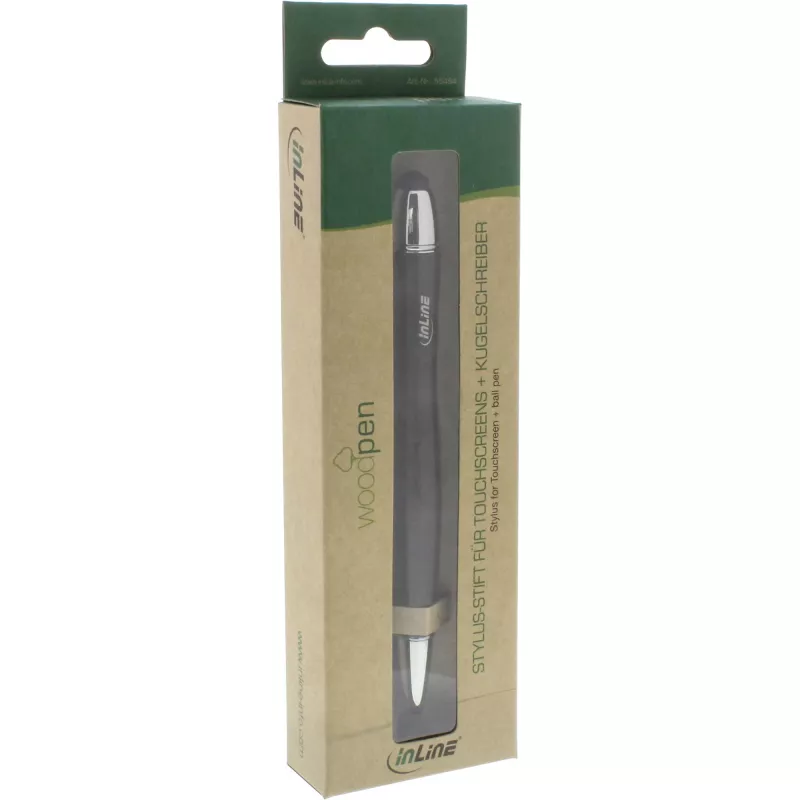 InLine woodpen, kosketuslevykynä + kuulakärkikynä, pähkinä/metal