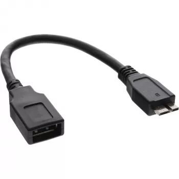InLine Micro USB 3.0 OTG -adapterikaapeli Micro-B-uros USB Type-A-naaras 0,15 m