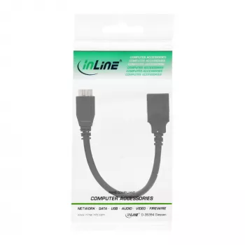 InLine Micro USB 3.0 OTG -adapterikaapeli Micro-B-uros USB Type-A-naaras 0,15 m