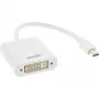 InLine Mini DisplayPort -uros / DVI-D 24+1 -adapteri naaras valkoinen, 0,15 m