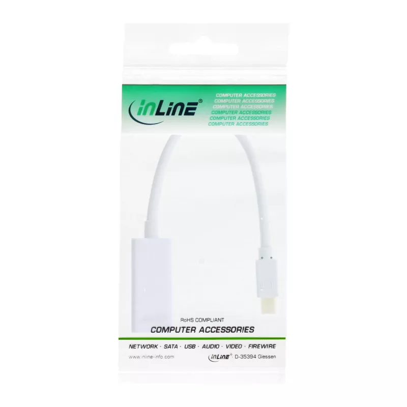InLine Mini DisplayPort -HDMI-adapteri audiotuella 4K/30Hz 17193E