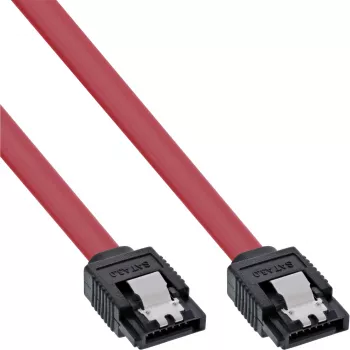 InLine SATA 6Gb/s -kaapeli lukituksella, 1 m