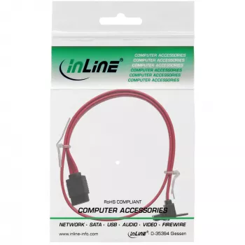 InLine SATA 6Gb/s -kaapeli lukituksilla kulmaliitin 0,75 m