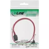 InLine SATA 6Gb/s -kaapeli lukituksilla, kulmaliitin, 0,5 m