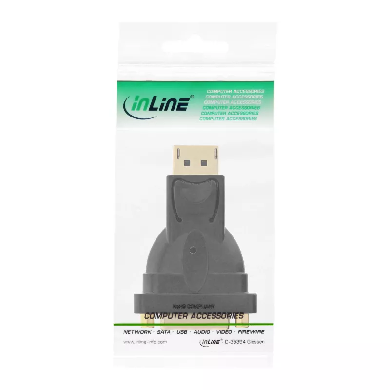 InLine DisplayPort-adapteri DisplayPort-uros - DVI-D 24+1 naaras musta