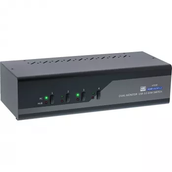 KVM-työpöytäkytkin InLine 62644I 4-porttinen kahden näytön DP+HDMI 4K USB 3.0 audio