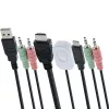 InLine KVM-kytkin, 2-porttinen, USB-C + HDMI - HDMI, 4K, äänellä, integr. kaapeli