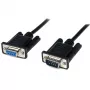 StarTech.com 1 m musta DB9 RS232 -sarjakaapeli nullmodem F/M
