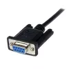StarTech.com 1 m musta DB9 RS232 -sarjakaapeli nullmodem F/M