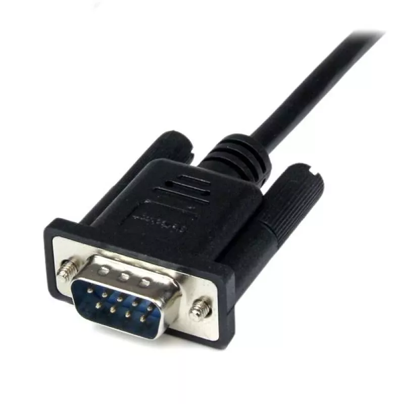 StarTech.com 1 m musta DB9 RS232 -sarjakaapeli nullmodem F/M