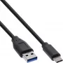 InLine USB 3.2 Gen.1x2 -kaapeli, USB-C-uros / USB-A-uros, musta, 0,3 m