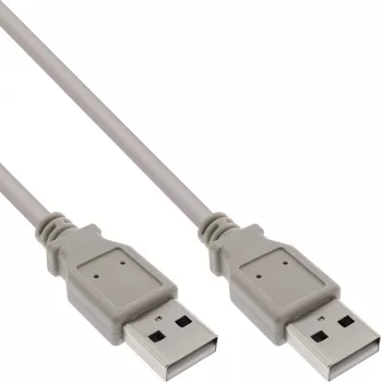 InLine 34303H USB 2.0 -kaapeli Type-A-uros / uros beige 0,3 m