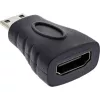InLine HDMI-adapteri, HDMI A -liitin / HDMI C -uros, 4K/60Hz, kullattu