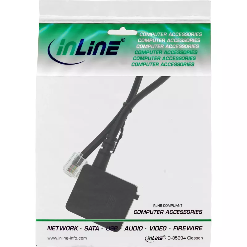 InLine TAE-adapterikaapeli RJ11 6P4C-uros - TAE-F-liitin saksalainen 0,2 m