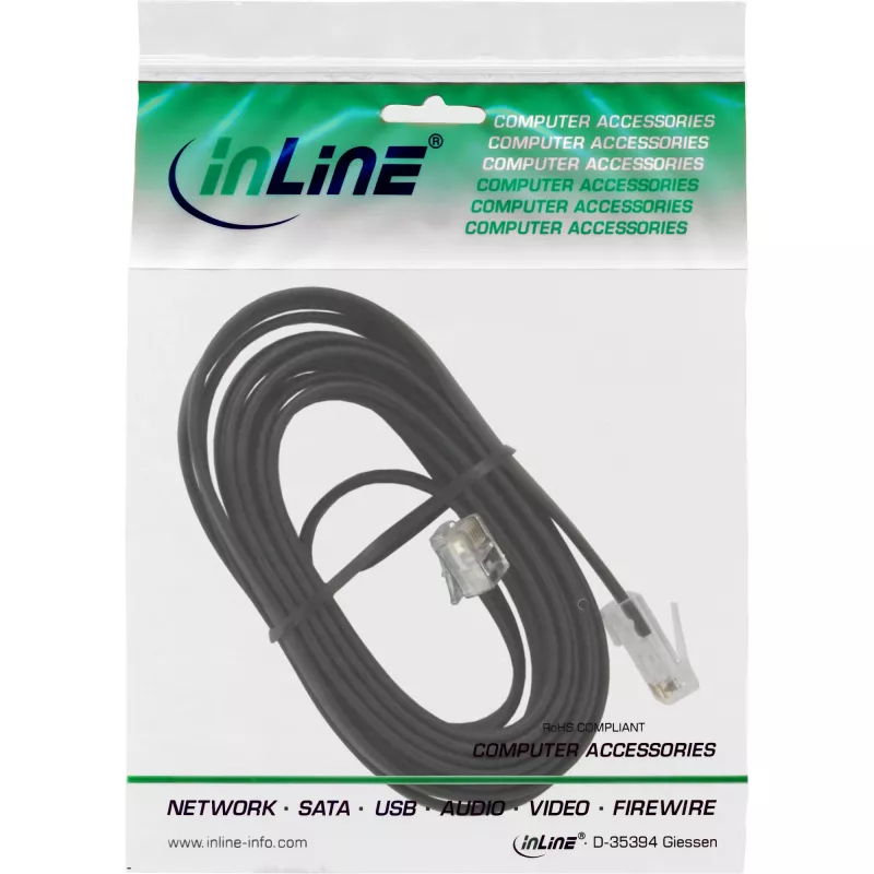 InLine modulaarikaapeli RJ45 8P6C - RJ12 6P6C uros/uros 6 m