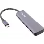InLine USB 3.2 -keskitin, USB-C 4x USB A 10 Gb/s, alumiini, harmaa