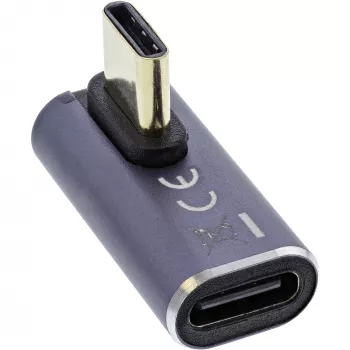 InLine USB4-sovitin, USB-C uros/naaras pystysuoraan oikealle/vasemmalle kulma