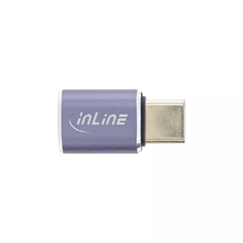 InLine USB4-sovitin USB-C uros/naaras alumiini harmaa 35900A