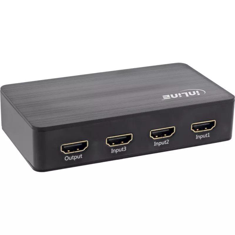 InLine HDMI-kytkin, 3 porttia, 4K2K@60Hz, HDCP 2.2