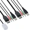 InLine kaapeli KVM-kytkin, 2-porttinen, DisplayPort 1.2, 4K, USB, audio