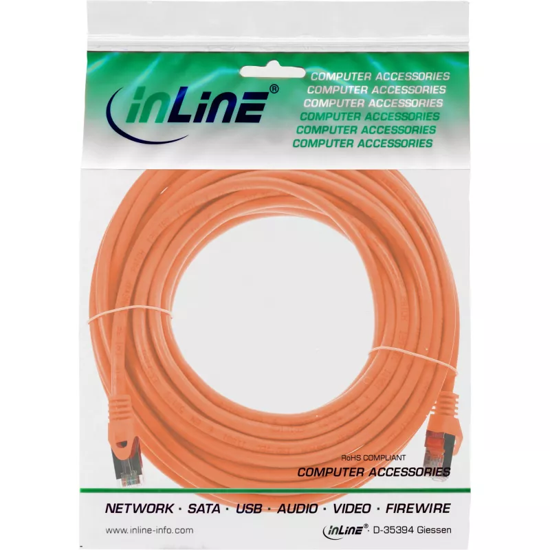 InLine patch-kaapeli SF/UTP Cat.5e oranssi 7,5 m