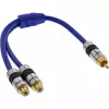InLine RCA Y-kaapeli Premium 1x RCA-uros / 2x RCA-naaras 0,25 m