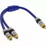 InLine RCA Y-kaapeli Premium 1x RCA-uros / 2x RCA-naaras 0,25 m
