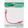 InLine patch-kaapeli, S/FTP (PiMf), Cat.8.1, 2000MHz, halogeeniton, punainen, 0,3m