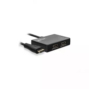 InLine kaapelisplitteri HDMI 2-porttinen, 4K/60 Hz, USB-virtakaapelilla, 0,5 m