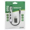 InLine USB OTG -kortinlukija ja 3-porttinen USB 2.0 -keskitin SDXC- ja microSD-korteille + adapteri
