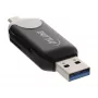 InLine USB3.0-kaksoiskortinlukija, USB-A ja Micro-USB 2.0 SDXC- ja microSDXC-korteille