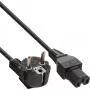 InLine B-16810D Virtajohto, CEE 7/7 kulmaliitin - C15, 2 m, musta, 25 kpl irtopakkaus