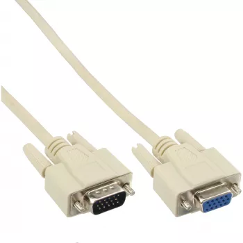 InLine VGA-kaapeli 15HD pistoke/liitin beige 10 m