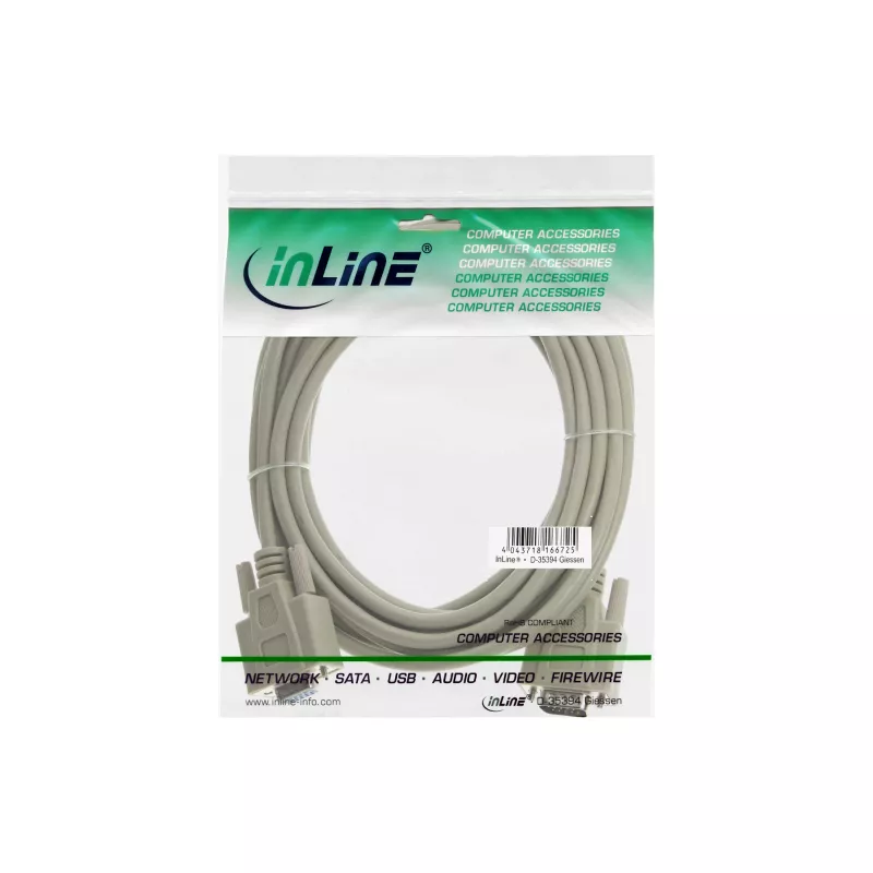 InLine VGA-kaapeli 15HD pistoke/liitin beige 10 m