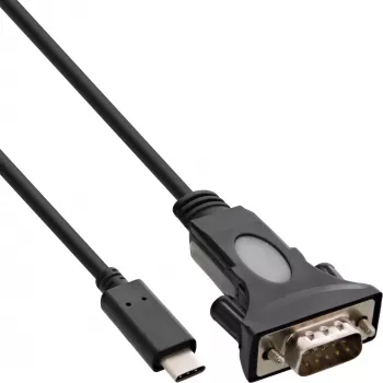 InLine USB-C sarja-adapterikaapeli, USB-C pistoke / DB9 pistoke, 1,8 m