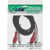 InLine audiokaapeli 2x RCA uros/uros 5 m musta pistoke kullattu