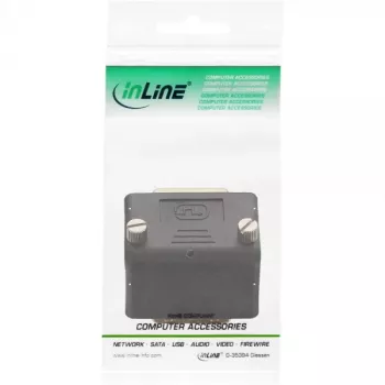 InLine DVI-I-sovitin 90° kulma digitaalinen + analoginen 24+5 uros/naaras musta