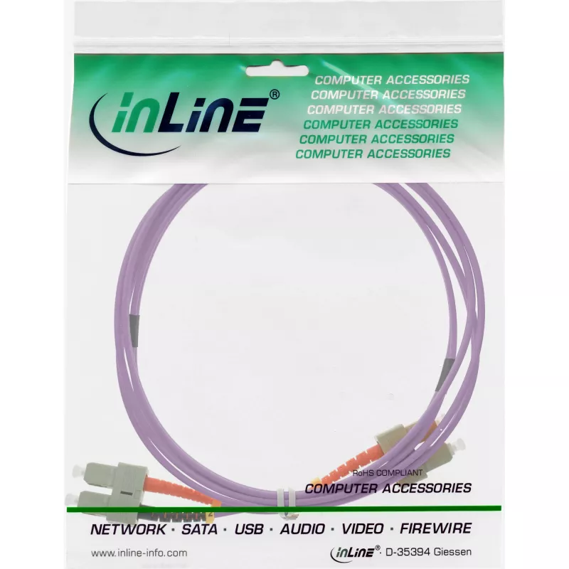 Kuituduplexkaapeli SC/SC InLine 83501P 50/125µm OM4 1m