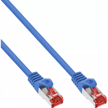 InLine verkkokaapeli S/FTP PiMF Cat.6 250MHz PVC kupari sininen 0,3m