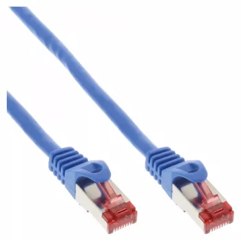 InLine verkkokaapeli S/FTP PiMF Cat.6 250MHz PVC kupari sininen 0,25m