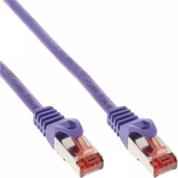 InLine verkkokaapeli S/FTP PiMF Cat.6 250MHz PVC kupari violetti 0,3m
