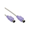 InLine PS/2-kaapeli uros/uros harmaa violetti liitin 2 m