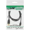 InLine Micro-USB 2.0 -kaapeli, USB Type-A-uros / Micro-B-uros, musta, 3 m