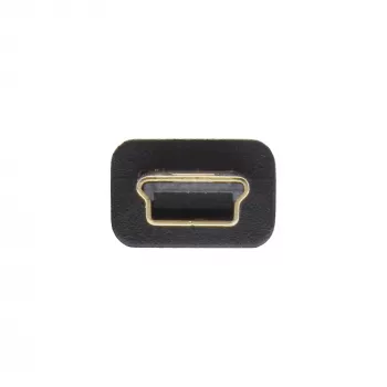 InLine USB 2.0 Mini -kaapeli, Type-A-uros / Mini-B-uros (5-napainen), musta/kulta, 3 m