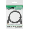 InLine USB 2.0 Mini -kaapeli, Type-A-uros / Mini-B-uros (5-napainen), musta/kulta, 3 m