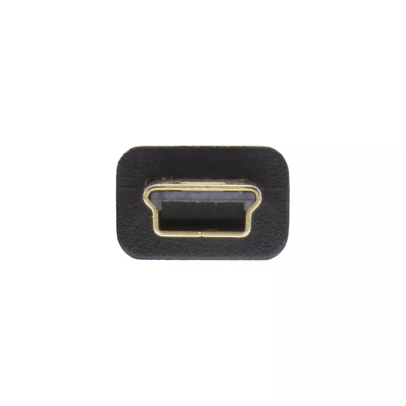 InLine USB 2.0 Mini -kaapeli, Type-A-uros / Mini-B-uros (5-napainen), musta/kulta, 2 m