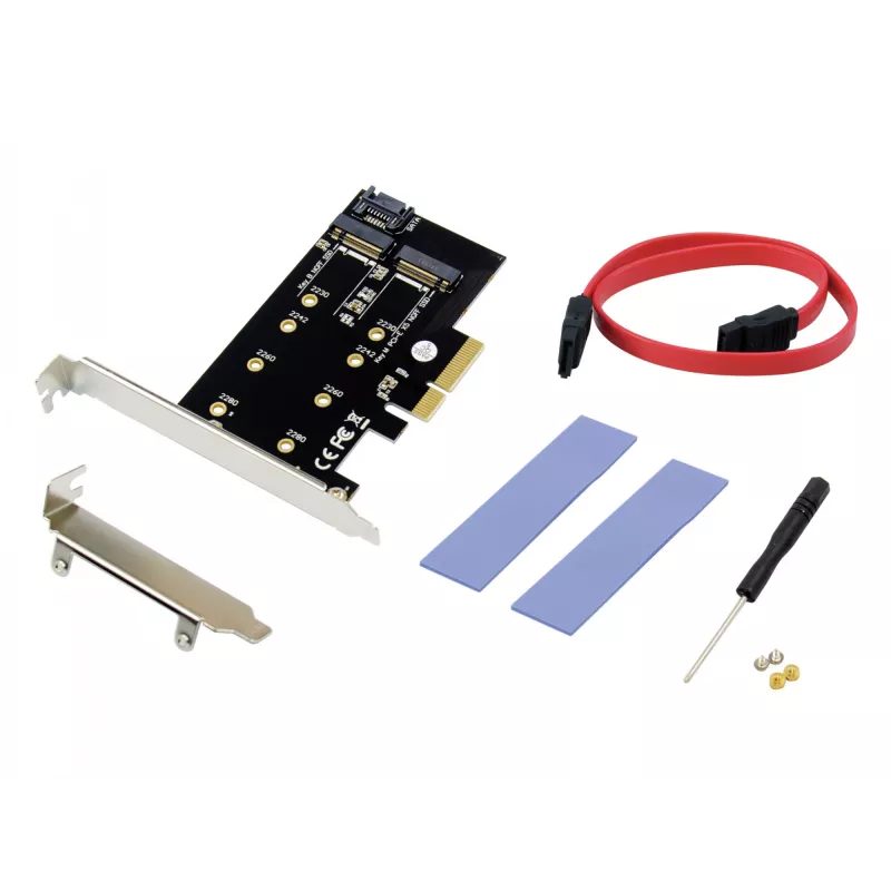 Conceptronic EMRICK 2-in-1 M.2 SSD PCIe -adapteri SATA AHCI NVMe